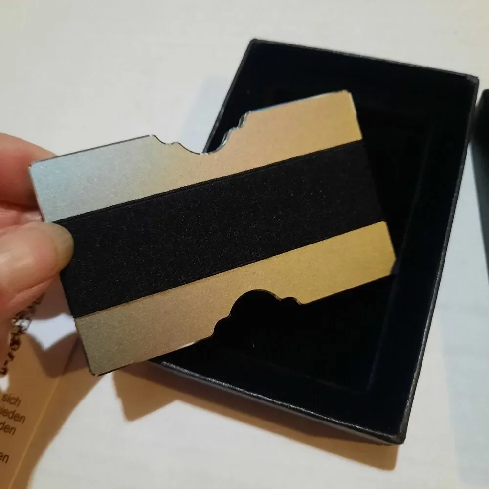 NEW Lindenle Slim Metal Clip Wallet Men's Money Clip Silver